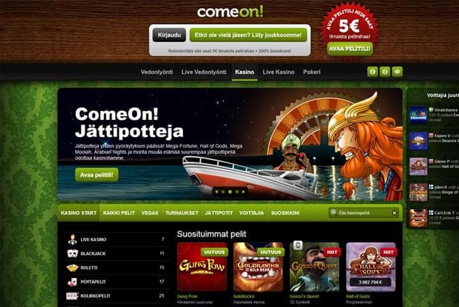 comeon casino bonus